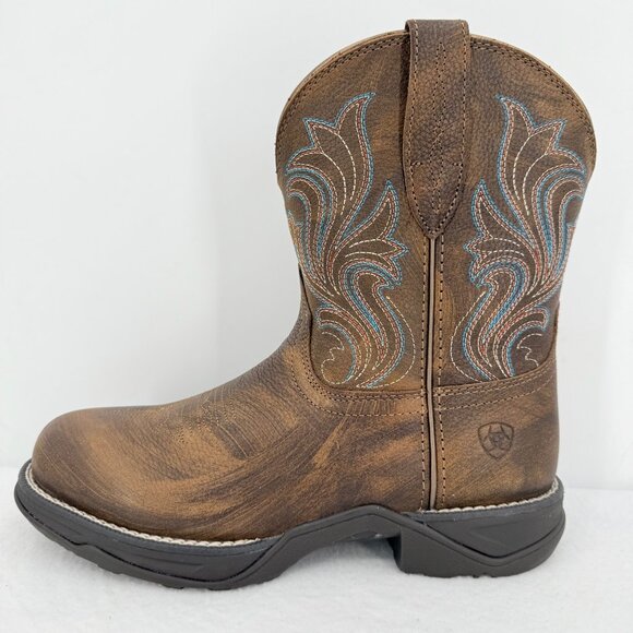 NWOB Ariat Women's Copper Kettle Leather Western Boots US 7B Oil/Slip Resistant - Picture 4 of 13